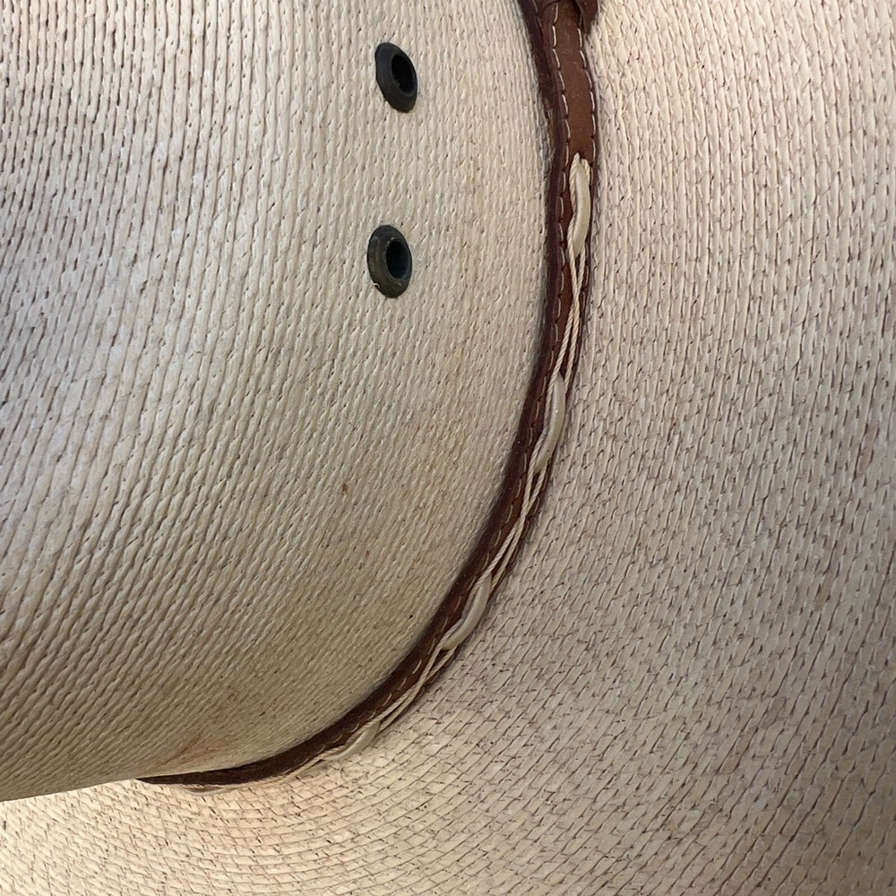 Dallas Hats Natural Straw Cowboy Hat size 7 1/2 - Picture 2 of 6